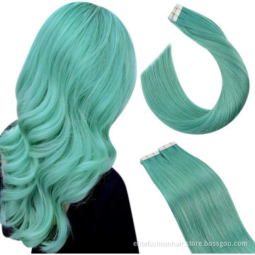 Popular Healthy bouncy texture Silky straight remy human color hair extensions for woman tape in hair extensions tape weft hair
